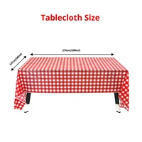 Nappe de table rectangulaire jetable à carreaux, imperméable et épaisse, 137 x 274 cm, pour fêtes, directement de l'usine
