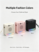 Mini enceinte portable sans fil TWS Y58 avec éclairage RGB pour fêtes, ordinateurs et téléphones mobiles