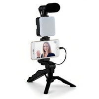 Smartphone Caméra Vidéo Enregistrement Réunion Live Streaming À Distance Photo Selfie Beauté Lumière LED Microphone Trépied Support Kit
