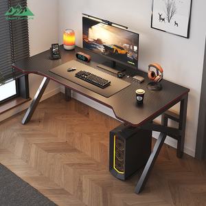 Escritorio Gaming Profesional en Forma de K Wayon, Mesa para <span class=keywords><strong>PC</strong></span> de Fibra de Carbono con Diseño Ergonómico en Arco para Oficina en Casa y Deportes Electrónicos - Product Image 1