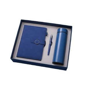 Cuaderno de Cuero PU Gris Promocional al por Mayor para Regalos, Diario Personalizado, Set de Regalo con Termo y Botella de Agua - Product Image 3