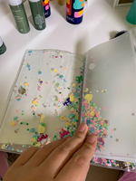 2026 A6 A7 6-Ring Transparenter Weicher PVC-Glitzer-Pailletten-Einband Budget-Ordner Niedlicher Loseblatt-Notizbuch Nachfüllbarer Ringbuch-Ordner für Mädchen