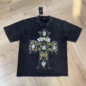 T-shirt imprimé tendance style sombre pour hommes et femmes, collection été 26, polyvalent, de niche, coupe ample - Product Image 3