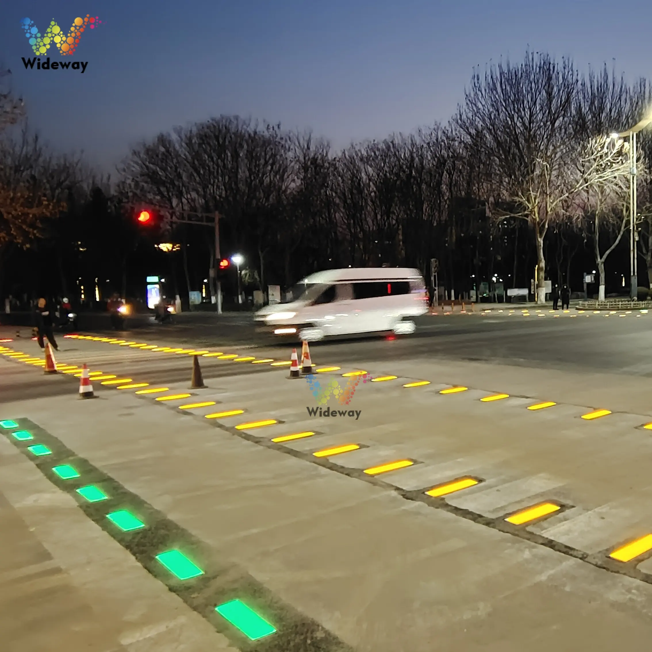 Pedestrian smart crosswalk Warning Smart Zebra Crossing Light Systems