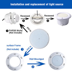 Lumière LED subaquatique 12V 18 Watt pour <span class=keywords><strong>piscine</strong></span>, RVBW, remplie de résine, étanche, pour <span class=keywords><strong>piscine</strong></span> - Product Image 5