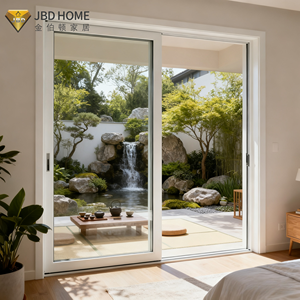 Puerta Corredera de Vidrio de Aluminio Premium con Doble Acristalamiento y Sistema de Rotura de Puente Térmico para Eficiencia Energética (para Patio, Balcón, Villa Moderna) - Product Image 2