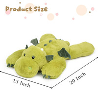B928 ODM Dragon lesté en peluche, jouet en peluche doux, mignon vert, vente en gros, anniversaire, garçons, filles, enfants, adultes, animaux lestés