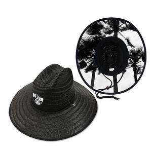 Bán Buôn Mùa Hè Mặt Trời Nhân viên Cứu Hộ Mũ Rơm Dưới Câu Cá Biểu Tượng Tùy Chỉnh In Ấn Mỹ Bãi Biển Hat Lướt Sóng Nhân viên Cứu Hộ Mũ Rơm - Product Image 1