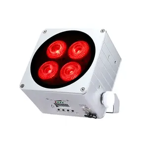 Pequenos uplpesos de 4x18w rgbwa uv sem fio, bateria dmx alimentada por controle remoto ir