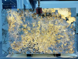 แผ่นหินอ่อนสุนัขจิ้งจอกหิมะภูเขาหิมะที่ทันสมัยพื้นผิวขัดเงาสำหรับตกแต่งบ้านและโรงแรม - Product Image 1