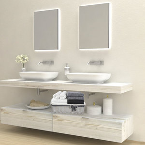 Ensemble de paniers de rangement en osier, 3 pièces, blancs avec doublure grise, pour organiser la chambre et la salle de bain - Product Image 6