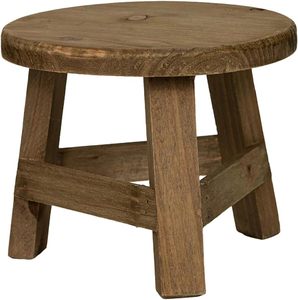 Support de plantes d'intérieur en <span class=keywords><strong>bois</strong></span> de pin sculpté à la main, <span class=keywords><strong>tabouret</strong></span>, support pour plantes en pot, décoration rustique style ferme, support décoratif pour plantes, carton - Product Image 1