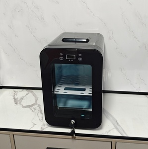 16L Transparent Glass Door <b>Portable</b> Outdoor Mini Fridge LED Display Thermoelectric Cooling Temperature Control <b>Lock</b> See Through - Product Image 4