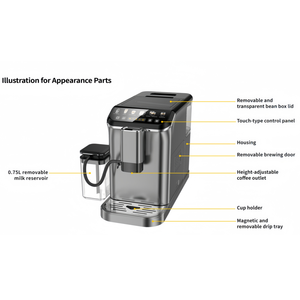Commercial Fully Automatic Bean to <b>Cup</b> Cafetera De Expreso Espresso <b>Latte</b> Cappuccino Coffee Machine for Business Use - Product Image 3