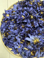 Fleurs de lotus bleues séchées brutes, lys bleus égyptiens, fleurs entières pour formule de thé personnalisée