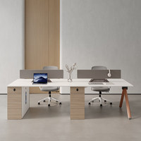 Poste de travail modulaire moderne pour 4 à 6 personnes, espace ouvert, bureau de coworking, ensemble de bureaux pour le personnel de bureau