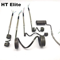 Elemen Pemanas Koil Hot Runner Fleksibel Lurus Baja Tahan Karat 230V Tipe J Thermocouple