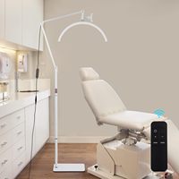 Lampe de sol LED demi-lune 20 pouces en forme de U, lumière d'appoint pour la protection des yeux, idéale pour le nail art, les extensions de cils, les sourcils et les salons de tatouage