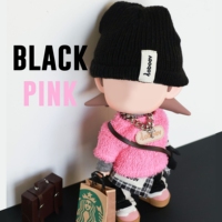 Vêtements de poupée pour poupées de 15 cm et 17 cm, looks tendance, t-shirt noir rose pêche