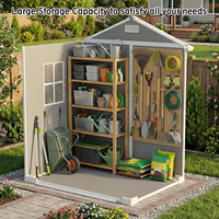 Abri de jardin extérieur étanche 8*6FT avec plancher, idéal pour l'extérieur et le jardin.