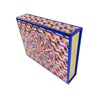 Boîte cadeau à fermeture magnétique avec impression UV sélective et insert en mousse EVA velours pour le rangement de flacons cosmétiques, emballage papier de luxe