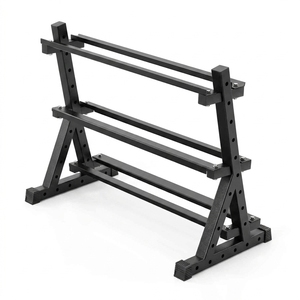 Wholesales Foldable <strong>Dumbell</strong> <strong>Rack</strong> Three Layer Stand Fitness Equipment Storage <strong>Rack</strong> Fitness Gym Equipment - Product Image 2