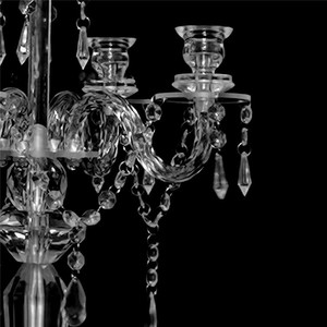 Candélabre en acrylique transparent à 3/5 bras, porte-bougie, chandelier de mariage, centre de table pour décoration intérieure, dîner aux chandelles - Product Image 3