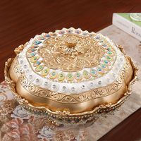 Art populaire européen, figurine sculptée personnalisée en résine époxy incrustée de diamants, décoration de luxe pour la maison, table basse de salon