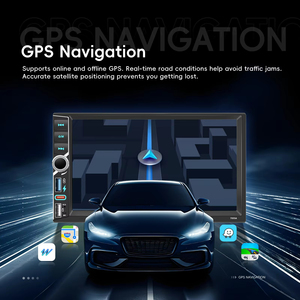 Autoradio Podofo 7 pouces écran IPS 4+4 cœurs Android 2Din 4+64G CarPlay & Android Auto USB-C USB GPS BT WIFI OEM Factory - Product Image 5