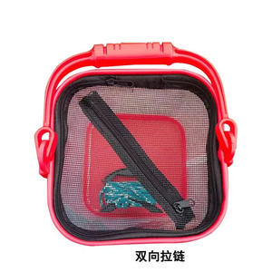 Seau de pêche pliable épaissi avec couvercle, rouge, transparent, en EVA, portable, multi-usages, pour le transport de poissons vivants, pour une utilisation en extérieur - Product Image 4