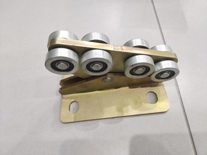 Rodillo de Puerta Corredera de Acero Inoxidable de Alta Resistencia con 8 Ruedas, Diseño Moderno, Ajustable, <span class=keywords><strong>para</strong></span> Almacenes y Hoteles - Product Image 3