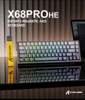 Clavier mécanique à commutateurs magnétiques Attack Shark X68PRO HE Tri-mode sans fil/filaire 8k 0,01 mm pour jeux Esport