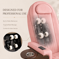 Fauteuil de pédicure électrique avec spa pour les pieds, dossier inclinable massant et bain à remous pour salon de manucure professionnel et équipement de spa beauté
