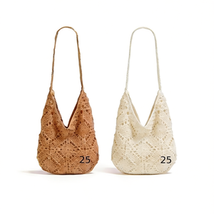 Borsa a Tracolla in Corda di Cotone 32x33cm con Design Intrecciato - Product Image 1