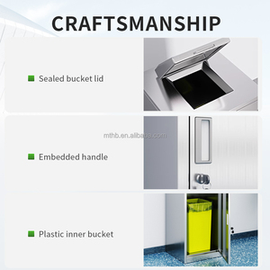 MITI Medical Stainless Steel <strong>Trash</strong> <strong>Can</strong> 100L Metal Indoor Food Waste Bins Recycled Large Garbage Bin - Product Image 3