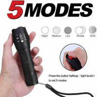 Lampe torche ZOOM USB super lumineuse lampe torche linterna alta potencia EDC puissante batterie AAA Mini lampe de poche tactique LED