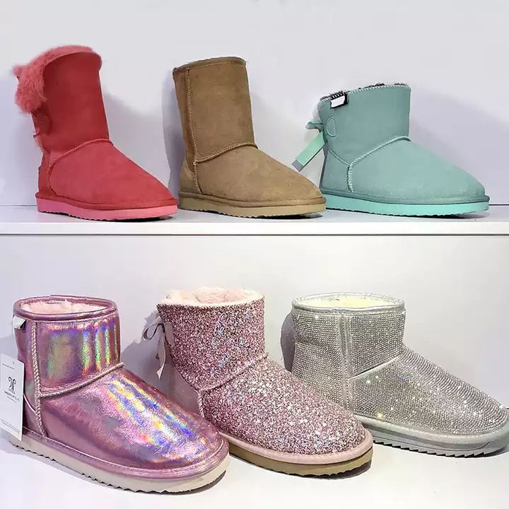 Горячая Распродажа, бесплатный образец, ботинки для девочек для снежной погоды, дизайнерская Водонепроницаемая мужская обувь на платформе, зимние теплые сапоги из овчины для женщин 2022