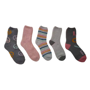 Mùa Đông Nhiệt Vớ Phụ Nữ Ấm Áp Mềm Mại San Hô Lông Cừu Vớ Tùy Chỉnh Dày Fluffy Mờ Vớ - Product Image 2