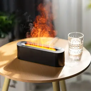 便携式彩色3D火焰150毫升冷雾芳香精油扩散器u盘h2o空气火焰迷你加湿器室内桌面