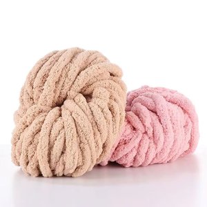 HENGYI benang rajut tangan katun Chunky benang Crochet kualitas 20mm harga rendah benang mewah 100% bahan poliester