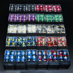 12 pièces Cube rouge or D6 acrylique plastique dés boîte polyédrique liquide noyau résines époxy guerre 40K Dnd Rpg dés - Product Image 6