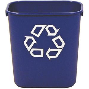 Cestino Rettangolare per Rifiuti 13 L Blu con Simbolo Riciclo - Product Image 1