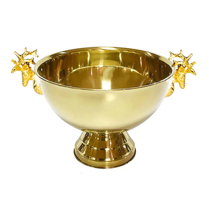 Grande Secchiello Refrigerante per Bevande in Acciaio Inossidabile, Secchiello per Ghiaccio, Refrigeratore per Bevande da Festa, per Champagne, Vino, Birra, Contenitori Metallici per Bevande - Product Image 5