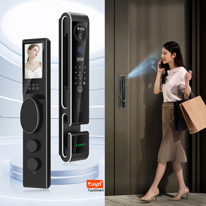 S666 3D Nhận dạng khuôn mặt sang trọng thông minh khóa tuya Wifi intercom vân tay kuncipintu thẻ mật mã Khóa cửa kỹ thuật số với máy ảnh - Product Image 1