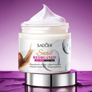 Sản phẩm mới ốc Tái Tổ Hợp Collagen ngủ mặt nạ dưỡng ẩm nuôi dưỡng nước-miễn phí Mặt Nạ Thạch Mặt nạ Mặt nạ kem tùy chỉnh - Product Image 1