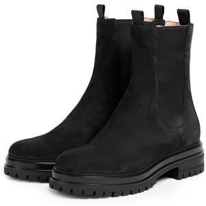 Helovitch, recién llegados, botines formales clásicos de alta calidad para mujer, talla grande, cómodos, antideslizantes, tacón cuadrado, <span class=keywords><strong>Chelsea</strong></span> Faux - Product Image 1