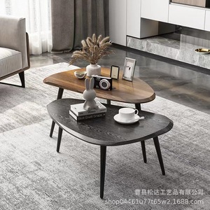 Table basse de salon de style nordique minimaliste et luxueux pour petit appartement, table simple et moderne pour la maison, table combinée pour hôtel - Product Image 1