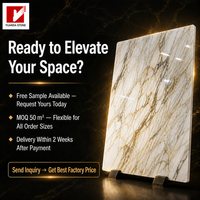 YDSTONE - Losa Grande de Mármol Calacatta Gold, Piedra Natural con Vetas Doradas para Diseño de Interiores de Villas de Lujo, Vestíbulos de Hoteles y Paredes Decorativas