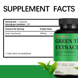 Capsules de thé vert de haute pureté - 45% de <span class=keywords><strong>catechines</strong></span>, approvisionnement en vrac certifié ISO22000/HACCP - Product Image 5