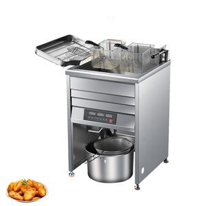 Freidora Industrial Automática a Gas y Eléctrica con Filtro de Aceite para Pollo, <span class=keywords><strong>Papas</strong></span> Fritas, Uso en Restaurantes - Product Image 6